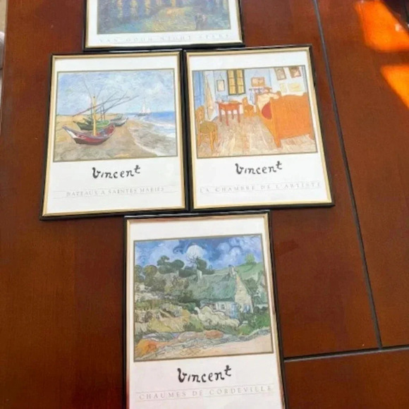 vintage vincent van gogh 10x8 prints set of 4